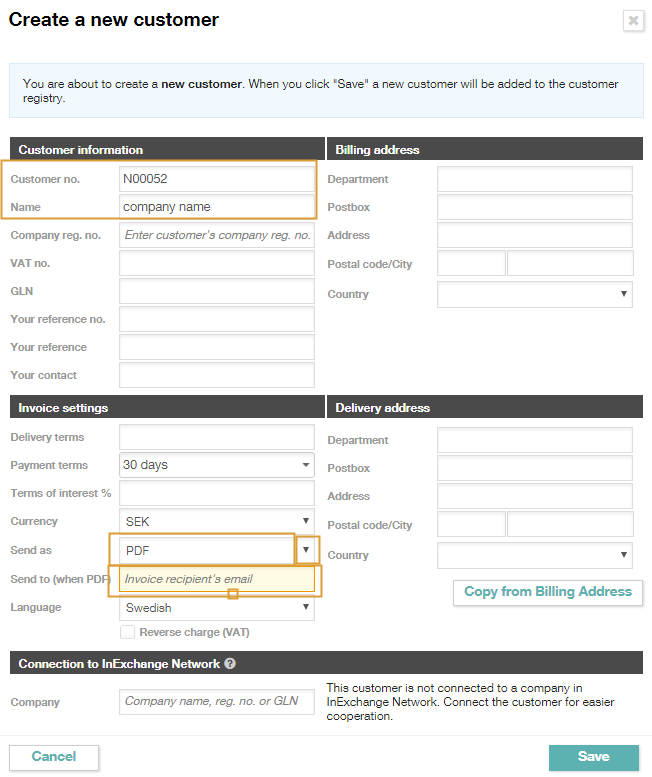 creating invoices through adobe