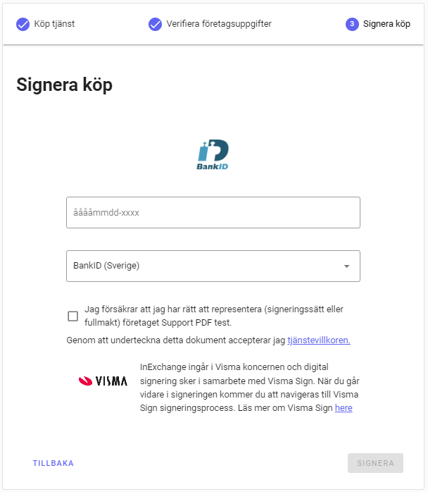 Signeringsvy