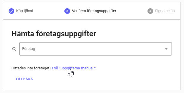 Manuell ifyllnad