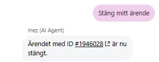 Stäng ärende i botten